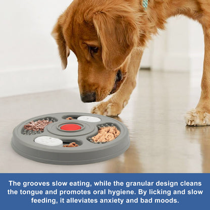 Dog Slow Feeder Device Pet Anti Suffocation Bowl 2 In 1 Treat Puzzle &amp; Lick Mat Anti Slip And Large Capacity Feeder Pet Supplies