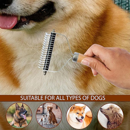 Shedding Tool – Undercoat Rake and Deshedding Brush for Pets, Detangling Brush, Grooming Comb, Cat Brush, Dog brush for Shedding LTANIOLAK