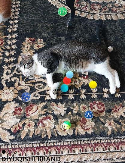 40-Piece Cat Toy Variety Pack for Indoor Cats and Kittens, Bouncy Paws (1.5&
