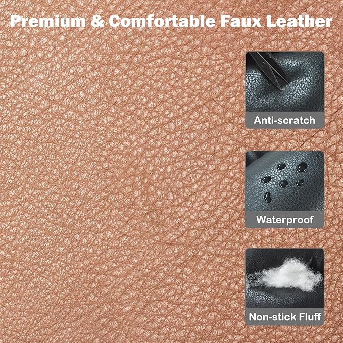 2 and 1 Center Console Dog Car Seat &amp; Carrier for Small Dogs, Large Leather Dog Car Bed with Storage Pocket, Waterproof PVC Leather Seat Travel Bed for Front &amp; Back Seat, Clip-On Safety Leash