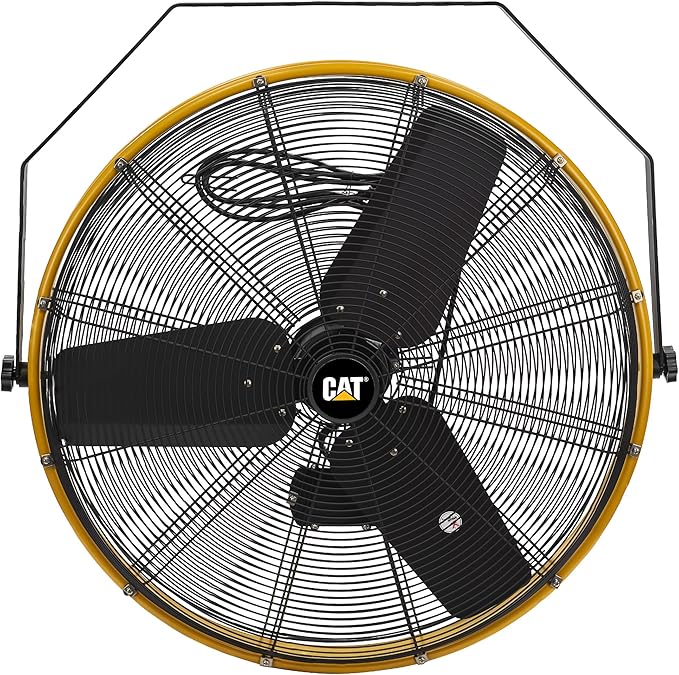 CAT 30 Inch Outdoor IPX4 Weatherproof High Velocity Wall Mounted Shroud Fan. 8900 CFM, 3 Speed - For Industrial, Commercial, &amp; Residential Use. cETL Certified