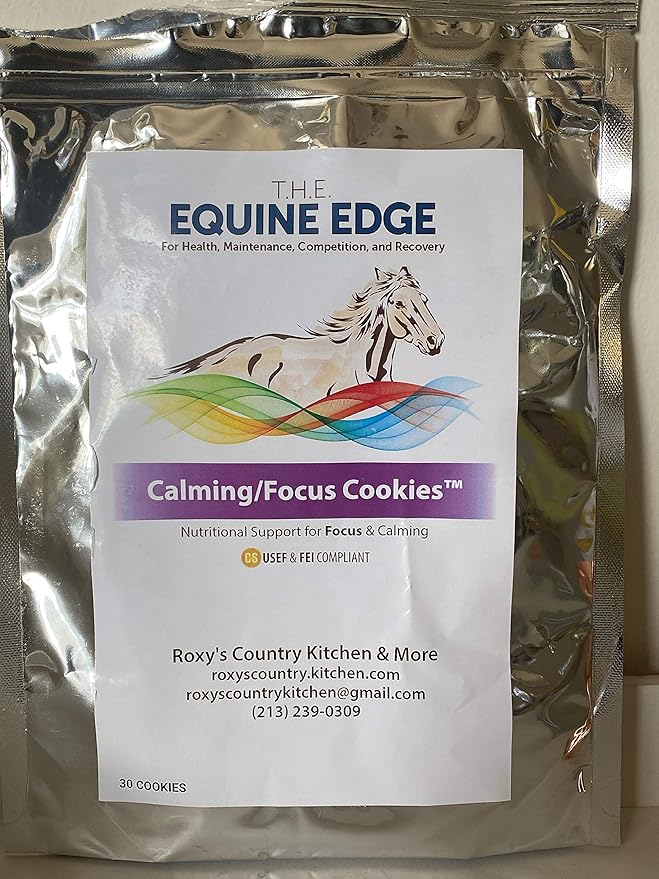 Calming/Focus Cookies - Natural Horse Supplements for Calming &amp; Focus, 30 Cookies