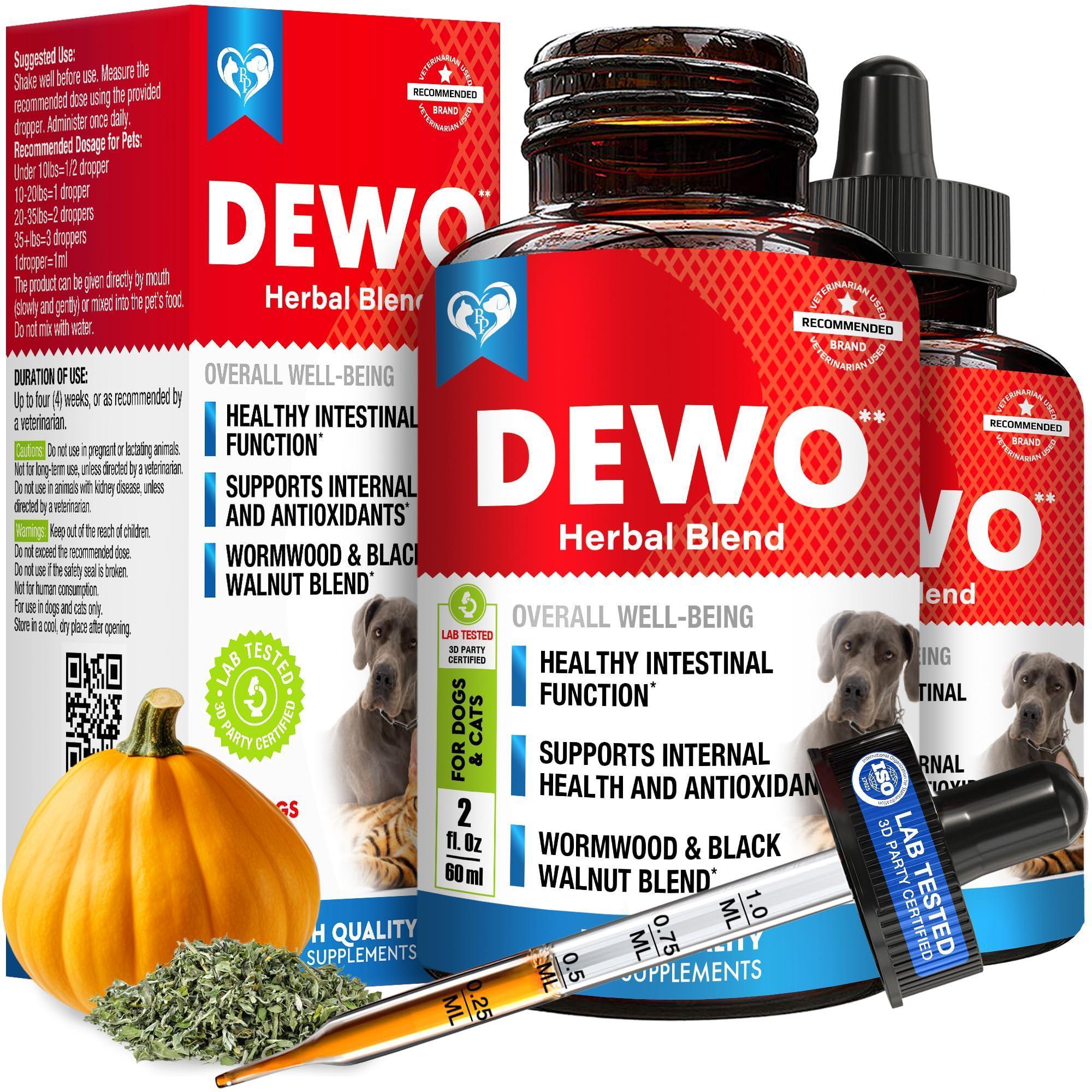 Intestinal Cleanse Drops for Dogs &amp; Cats 60 ml 2-Pack Wormwood &amp; Black Walnut