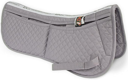 ECP Equine Comfort Products Adjustable Shock Absorbing Memory Foam Half Saddle Pad, Injury Prevention &amp; Pressure Relief, Customizable Fit, Breathable for All Riding Styles