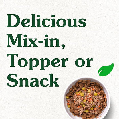 Greenies Smart Topper High Protein Wet Mix-in for Dogs, Beef, Peas &amp; Carrots Recipe in Vitabroth Broth - Bone Broth + Vitamins E &amp; B1, 10 Count