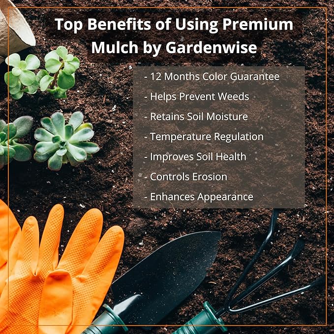 Premium Red Wood Mulch for Indoor, Patio, Potting Media, Gardens, Lawns, and Landscaping (0.3 CF - 8 L - 9 QTS)