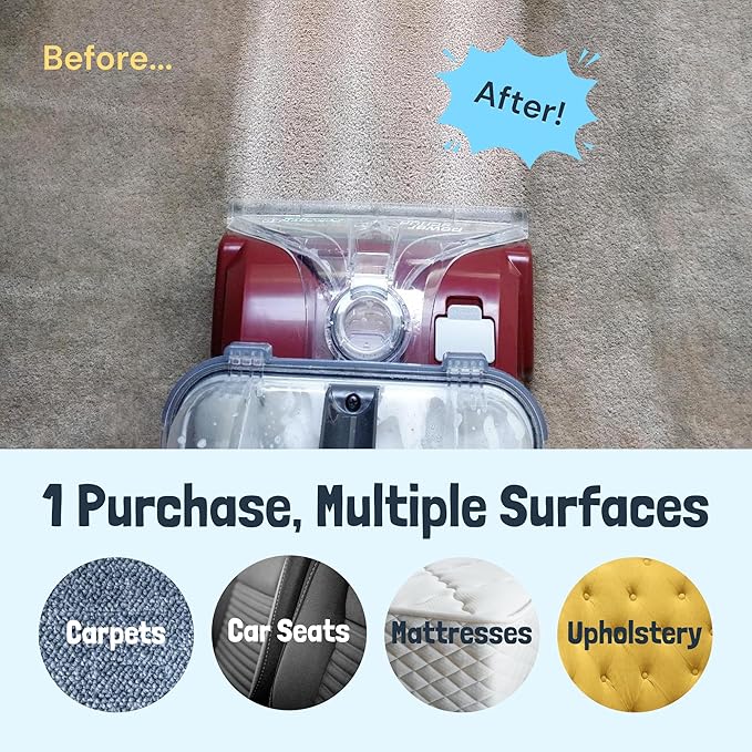 Sunny &amp; Honey Carpet Cleaner Solution - 32 Fl Oz, Fresh Summer Scent - Rug Shampoo &amp; Upholstery Cleaning Solution - Pet Odor Eliminator &amp; Pet Stain Remover