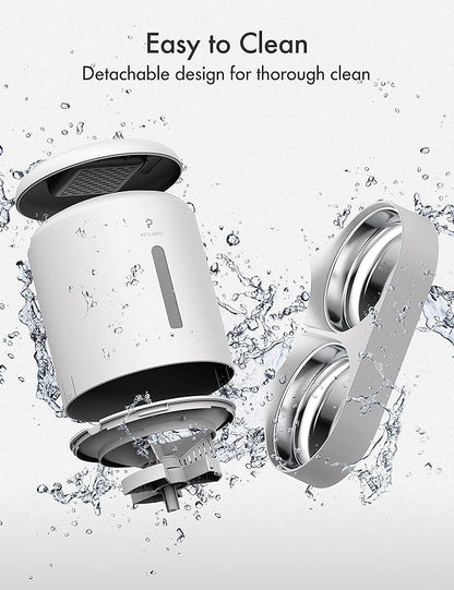 PETLIBRO Automatic Cat Food Dispenser for 2 Pets 5L Auto Dog Feeder Dry Food Dispenser with Splitter &amp; 2 Stainless Bowls, 10s Meal Call and Timer Setting 50 Portions 6 Meals Per Day, Dual Tray Feeder