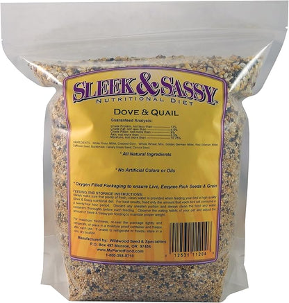 SLEEK &amp; SASSY Dove &amp; Quail Bird Food (4 lbs.)