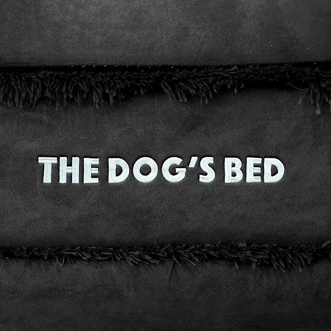 The Dog’s Bed, Large Black Faux PL 36x27, Memory Foam, Pain Relief: Arthritis, Hip &amp; Elbow Dysplasia, Post Surgery, Lameness, Supportive, Calming, Waterproof Washable Cover, Veterinary Approved