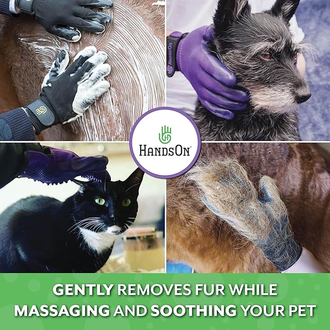 H HANDSON Pet Grooming Gloves - Patented 