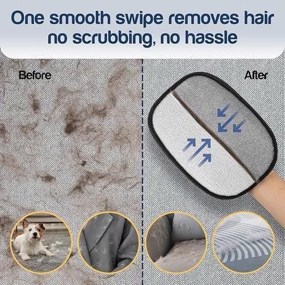 Upgraded Pet Hair Removal Gloves with 5-Finger Design,Reusable Electrostatic Mitts with Enhanced Grip, Quickly Remove Cat &amp; Dog Hair from Sofas, Beds, Clothes, Carpets，1PCS