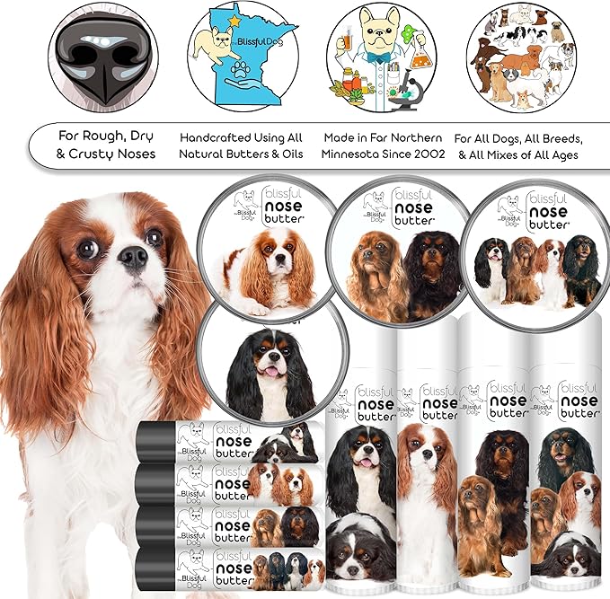The Blissful Dog All 4 Cavalier King Charles Spaniel Unscented Nose Butter, 16oz