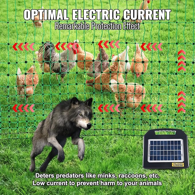 VEVOR Electric Poultry Netting, 48" H x 168&