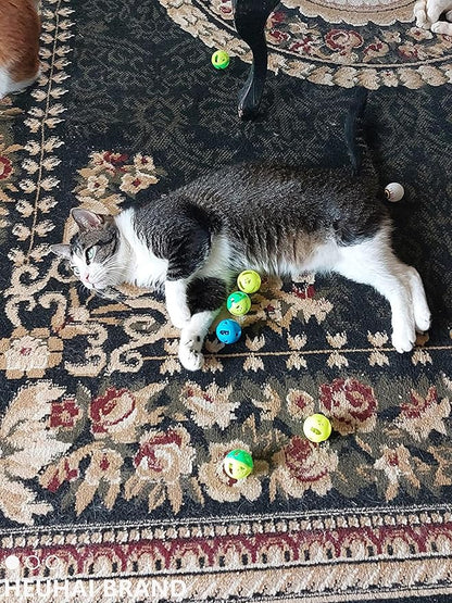 10-Pack Cat Toy Balls with Bells for Kittens and Cats (1.5&