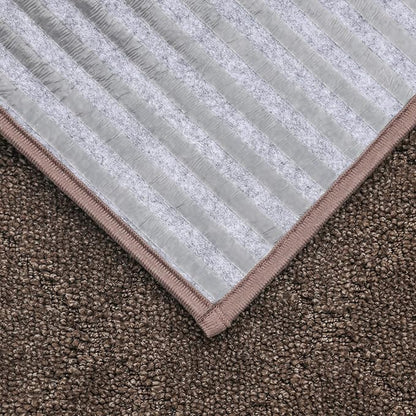 COSY HOMEER Edging Stair Treads Non-Slip Corner Indoor Stair Runners for Wooden Steps,Landing Slip Resistant Stair Rugs for Kids and Dogs, 100% Polyester TPE Backing,Brown,20"X32"