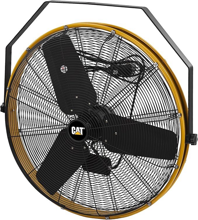 CAT 30 Inch Outdoor IPX4 Weatherproof High Velocity Wall Mounted Shroud Fan. 8900 CFM, 3 Speed - For Industrial, Commercial, &amp; Residential Use. cETL Certified