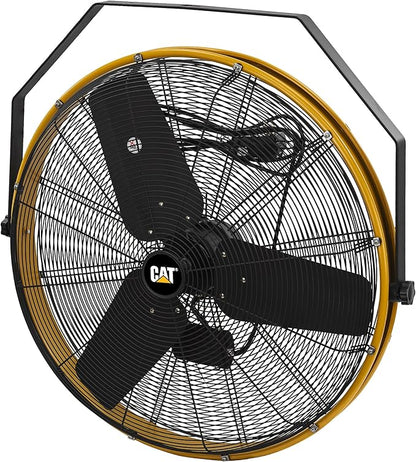 CAT 30 Inch Outdoor IPX4 Weatherproof High Velocity Wall Mounted Shroud Fan. 8900 CFM, 3 Speed - For Industrial, Commercial, &amp; Residential Use. cETL Certified