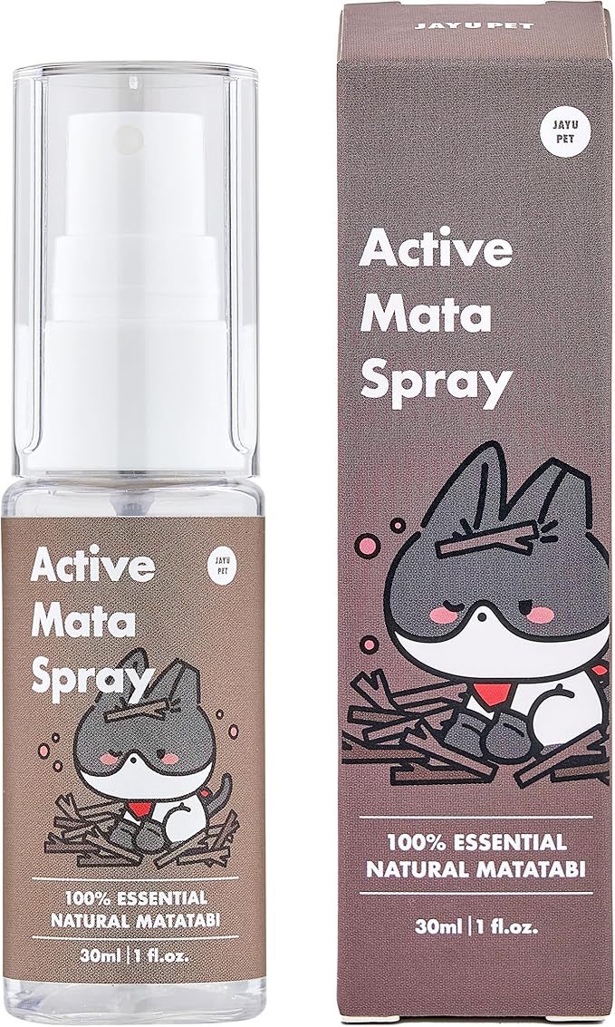 JAYU PET Active MATA Spray – 100% Natural Silvervine Spray for Cats, Liquid Catnip Alternative, Calming Spray for Indoor Kittens, Boosts Play &amp; Engagement, Reduces Stress (1 fl oz)