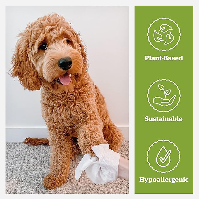 Pogi’s Dog Wipes Travel Packs – Hypoallergenic Pet Wipes for Paws, Body &amp; Butt – Cleaning &amp; Hydrating, Fragrance Free, 120-Count