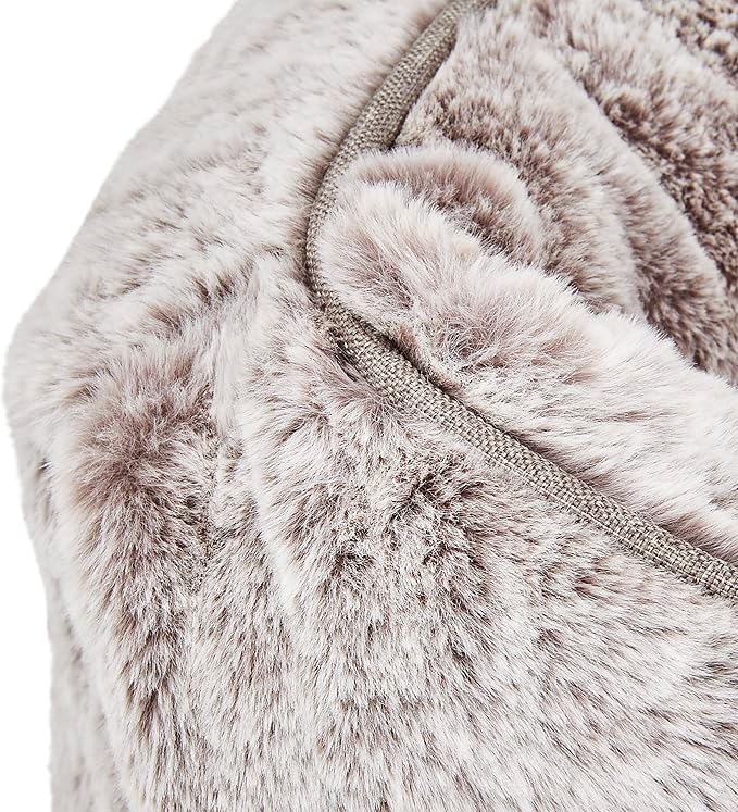 FUZI Luxury Aesthetic Dog Bed with Extra Cover for Small Dogs, Washable Pet Couch, Pet Bed with Sides, Non-Slip Bottom, Soft &amp; Durable Calming Dog Bed, Faux Rabbit Fur, Small 25.1x16.75x9.5 Soft White