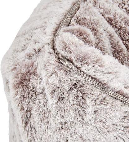 FUZI Luxury Aesthetic Dog Bed with Extra Cover for Small Dogs, Washable Pet Couch, Pet Bed with Sides, Non-Slip Bottom, Soft &amp; Durable Calming Dog Bed, Faux Rabbit Fur, Small 25.1x16.75x9.5 Soft White