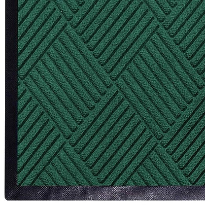 M+A Matting WaterHog Diamond | Commercial-Grade Entrance Mat with Rubber Border – Indoor/Outdoor, Quick Drying, Stain Resistant Door Mat (Evergreen, 4&