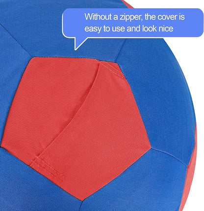Herding Ball for Dogs Horse Ball &amp; Cover 25" for Horses Large with Hand Pump for Play, Blue and Red