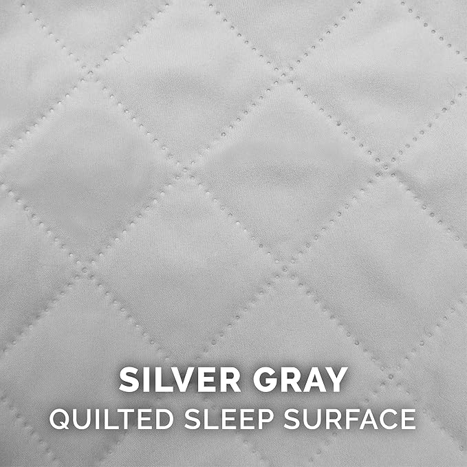 Furhaven Orthopedic Dog Bed for Large Dogs w/ Removable Bolsters &amp; Washable Cover, For Dogs Up to 95 lbs - Quilted Sofa - Silver Gray, Jumbo/XL