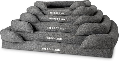 The Dog’s Bed, XL Grey Poly-Linen 43.5x34, Memory Foam, Pain Relief: Arthritis, Hip &amp; Elbow Dysplasia, Post Surgery, Lameness, Supportive, Calming, Waterproof Washable Cover, Veterinary Approved