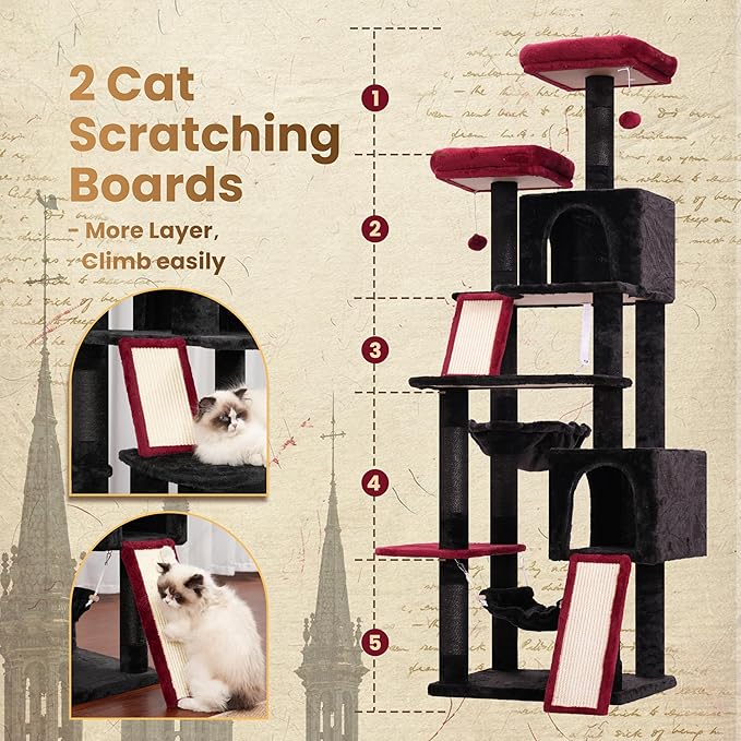 Cat Tree for Indoor Cats, 71&