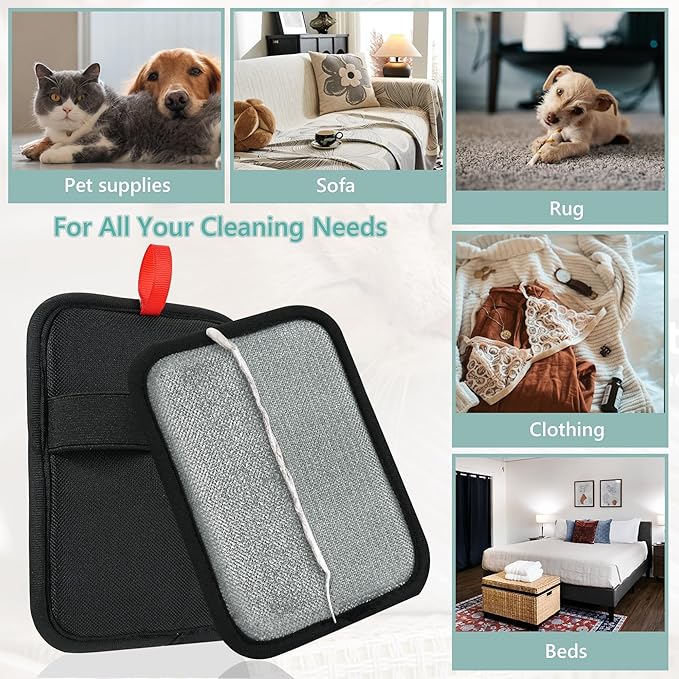 Pet Hair Removal Glove - Reusable Electrostatic Dog/Cat Hair Remover Mitt &amp; Pet Grooming Gloves for Couch, Carpet, Furniture - Upgraded Electrostatic Dog Hair Glove Tool (1 PC)
