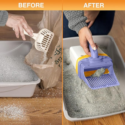 Neater Pet Brands Neater Scooper XL Cat Litter Scoop, 60 Refill Bags – Extra-Large Capacity Mess-Free Cat Litter Scooper with Bag for Large &amp; Multiple Cats, Spill-Proof Litter Box Scooper with Holder