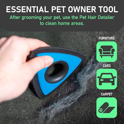 Maxpower Planet Pet Grooming Rake and Mini Pet Hair Remover Tool, Undercoat Rake for Dogs &amp; Hair Remover for Car Carpet, Cat Fur Removal and Double-Sided Deshedding Dematting Tool for Dogs and Cats