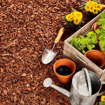 Premium Pine Bark Nuggets – Pine Bark Mulch for Gardens, Landscaping, Potted Plants, and Wood Chips for Garden Beds (0.5 CF - 14 L - 15 QTS)