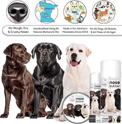 The Blissful Dog Labrador Retriever Nose Butter, Versatile Dog Nose Balm for Dry Nose, Handcrafted Nose Moisturizer, Easy-to-Apply Dog Essentials, Unscented, 8 oz.