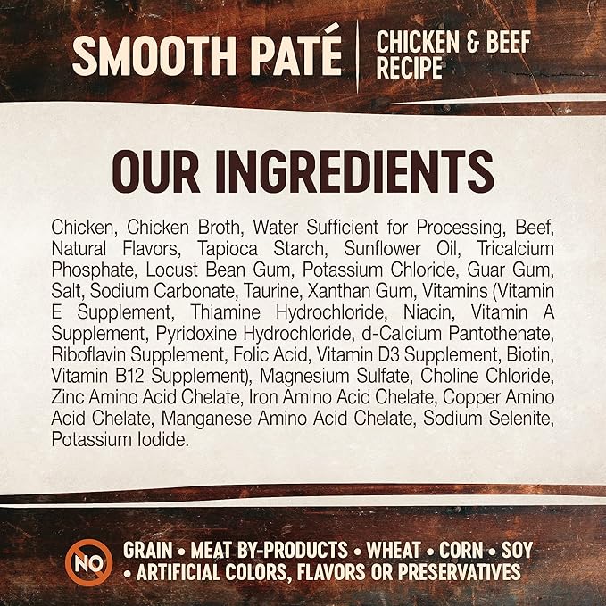 Wellness CORE Tiny Tasters Pate Adult Wet Cat Food, Natural, Protein-Rich, Grain Free, 1.75 Ounce Pouch, 12 Pack (Chicken &amp; Beef)
