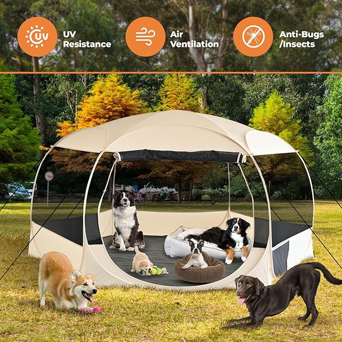 EighteenTek XXLarge Popup Portable Dog Houses, 10&