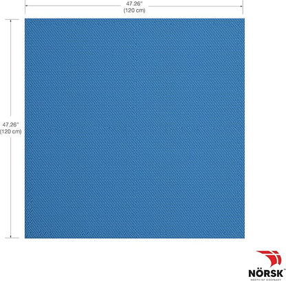 Norsk Reversible Gym Exercise Mats 3/4" Thick EVA Interlocking Foam Tiles, Perfect Home Gym Flooring, 32 Tiles &amp; 64 Trim Pieces, 128 Sq. Ft. Reversible, Dazzling Blue/Black