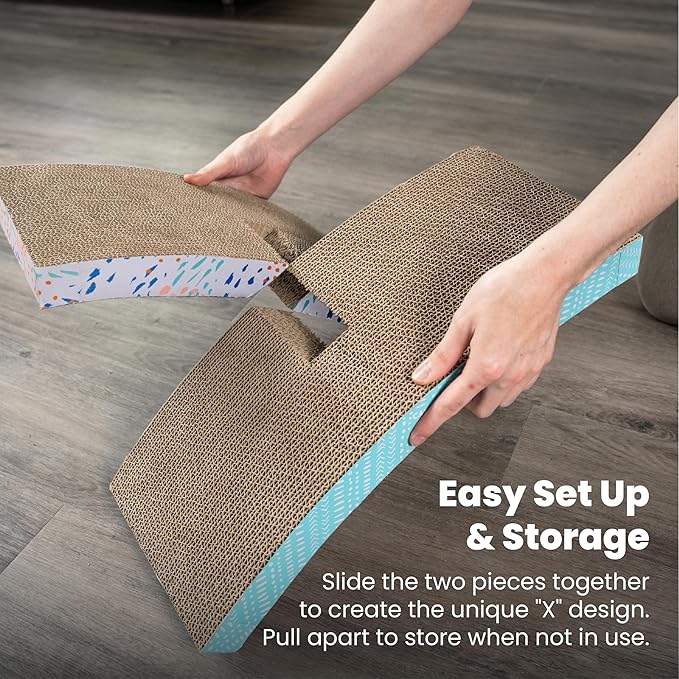 Catstages Easy Life Hammock Cat Lounger &amp; Scratcher – Elevated Scratcher &amp; Resting Spot for Cats, Comfortable &amp; Multifunctional Design