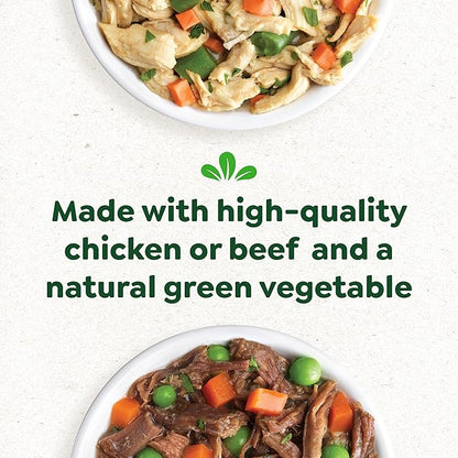 Greenies Smart Topper High Protein Wet Mix-in for Dogs, Chicken, Green Beans, and Sweet Potatoes Recipe &amp; Beef, Peas, and Carrots Recipe Variety Pack, 8 Trays of 2oz.