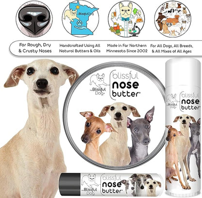 The Blissful Dog Italian Greyhound Unscented Nose Butter - Dog Nose Butter, 4 Ounce