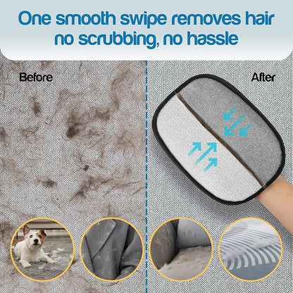 Pet Hair Removal for Dogs &amp; Cats,Upgraded Thickened 5-Finger Design, Reusable Electrostatic Pet Hair Remover Glove, Quickly Lifts Pet Hair from Laundry,Sofas,Beds, Carpets, 1PCS
