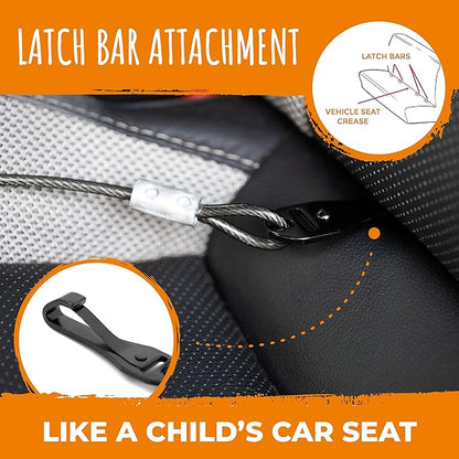 Mighty Paw Dog Seat Belt Vehicle - Chew-Proof Dog Belt - Great for Teething Puppies - Latch Bar Attachment Like Child&