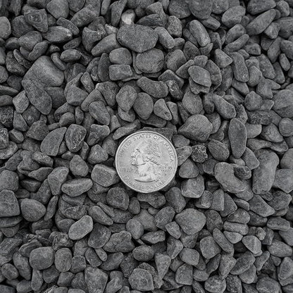 Mr. Fireglass Natural Decorative Gray Bean Pebbles 1/5" Crushed Gravel Stone for Decorating Garden, Succulent Plants and Walkway (2-lb Bag)