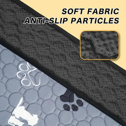 Washable Pee Pads for Dogs, 2 Pack Reusable Puppy Pads, Waterproof Pet Pee Pads for Dog Potty Training, Extra Large Dog Pee Pads for Crate, Playpen, and Whelping, Durable and Absorbent, Grey 34"x52"