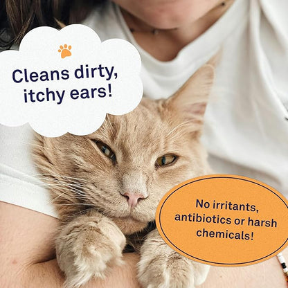 Petpost | Cat Ear Cleaner - Best Ear Remedy for Cats - Natural Coconut Oil Treatment Drops - Alcohol &amp; Medicine Free - 8 oz.