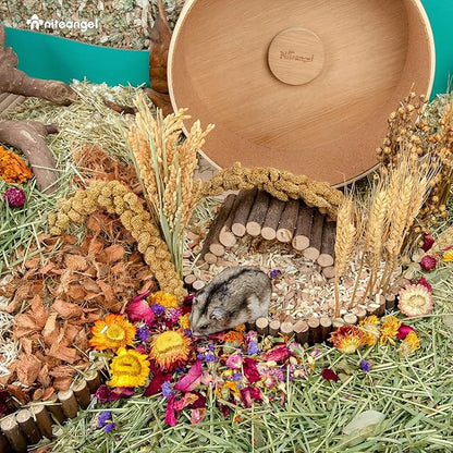 Niteangel Natural &amp; Soft Hamster Bedding Mate Small Animal Habitat Decor for Syrian Dwarf Hamsters Gerbils Mice Degus Bunny or Other Small-Sized Pet (Flowers Scent Path)