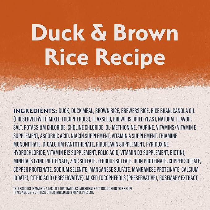 Natural Balance Limited Ingredient Adult Dry Dog Food with Healthy Grains, Reserve Duck &amp; Brown Rice Recipe, 22 Pound (Pack of 1)
