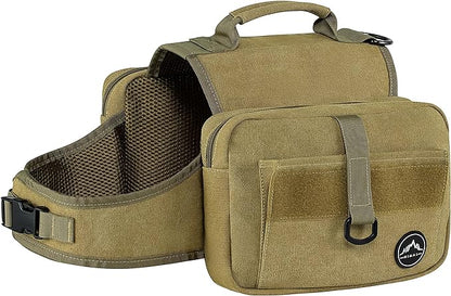 Himal Outdoors Dog Backpack &amp; Saddle Bag, Tactical Hiking Backpack for Large Dogs with Side Pockets &amp; Adjustable Strap
